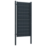VidaXL Poort 100x164 cm PVC en staal antracietkleurig