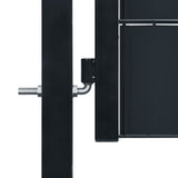 VidaXL Poort 100x164 cm PVC en staal antracietkleurig