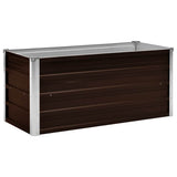 VidaXL Planter Inserted 100x40x45 cm Galvanized Steel Brown