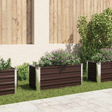 VidaXL Planter Inserted 100x40x45 cm Galvanized Steel Brown
