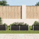 Vidaxl fioriera ha raccolto antracite in acciaio zincato da 160x40x45 cm