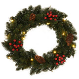 Vidaxl Christmas wreaths 2 st with decoration 45 cm green