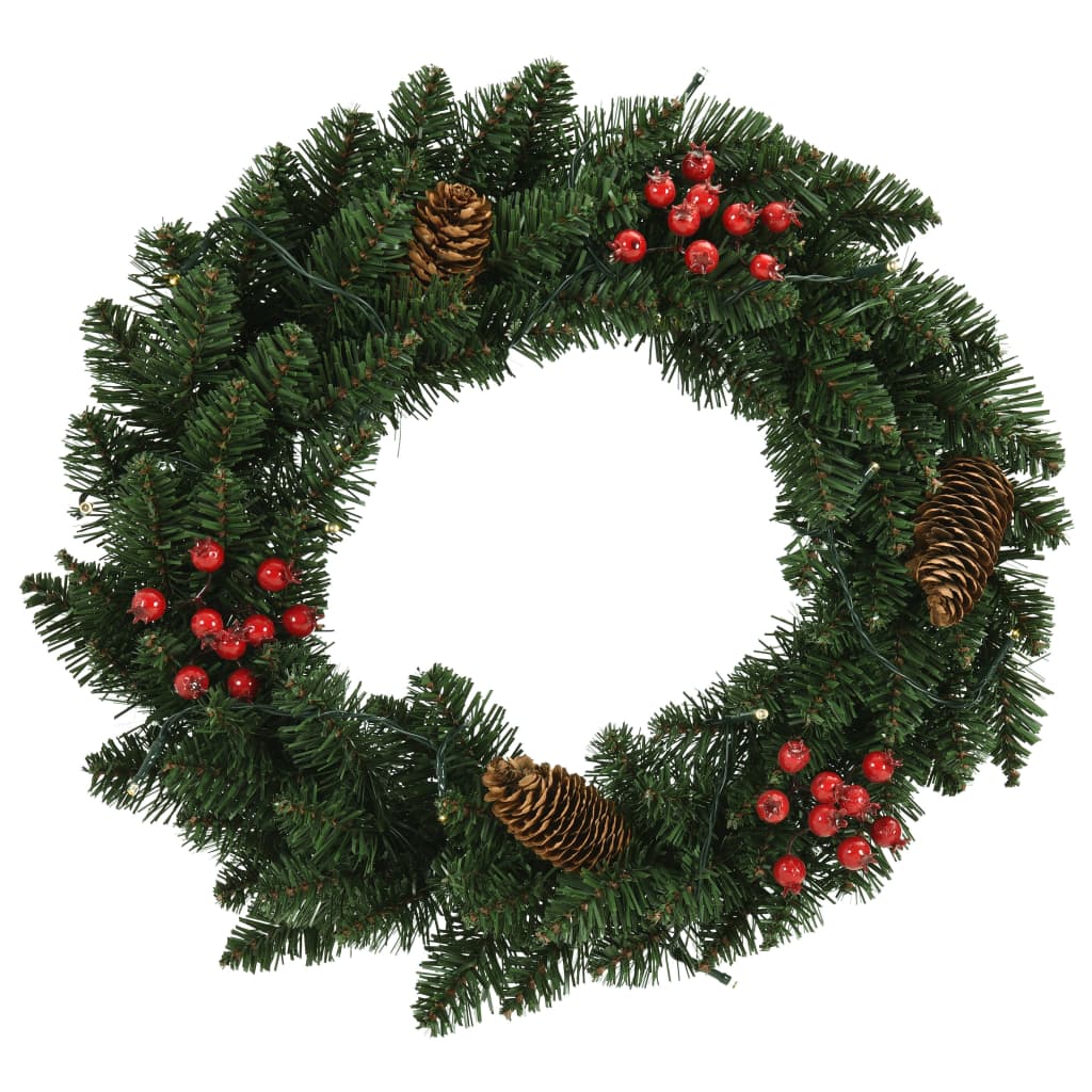 Vidaxl Christmas wreaths 2 st with decoration 45 cm green
