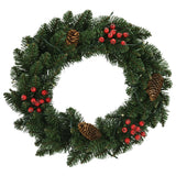 Vidaxl Christmas wreaths 2 st with decoration 45 cm green