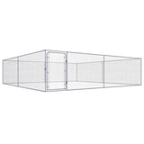 Vidaxl Hond Kennel fir dobausse 4x4x1 m galvaniséiert Stol