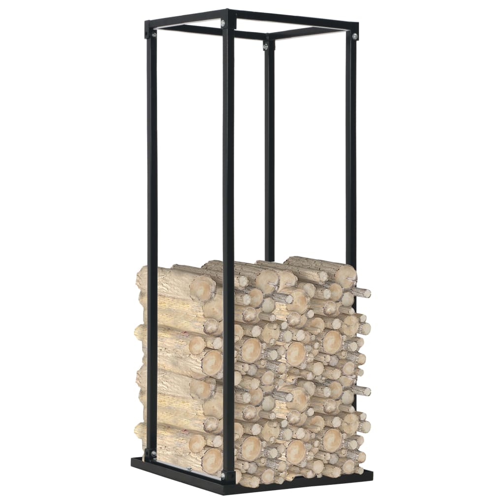 Cheminée vidaxl avec base 37x37x113 cm en acier noir