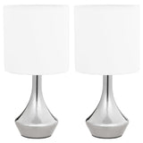Lampy stołowe Vidaxl 2 STS z przyciskiem połączenia E14 White
