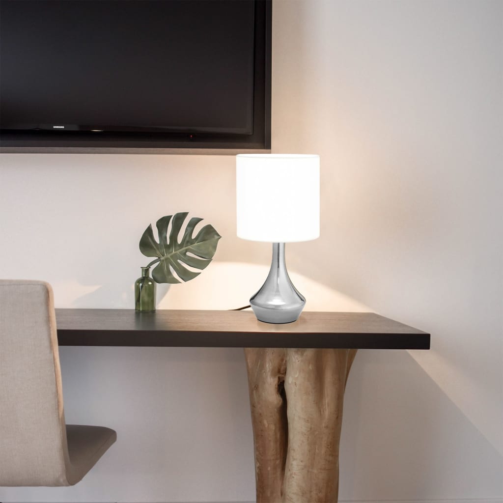 Lampy stołowe Vidaxl 2 STS z przyciskiem połączenia E14 White