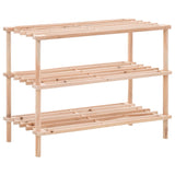 VidaXL shoe rack 3-layer solid pinewood