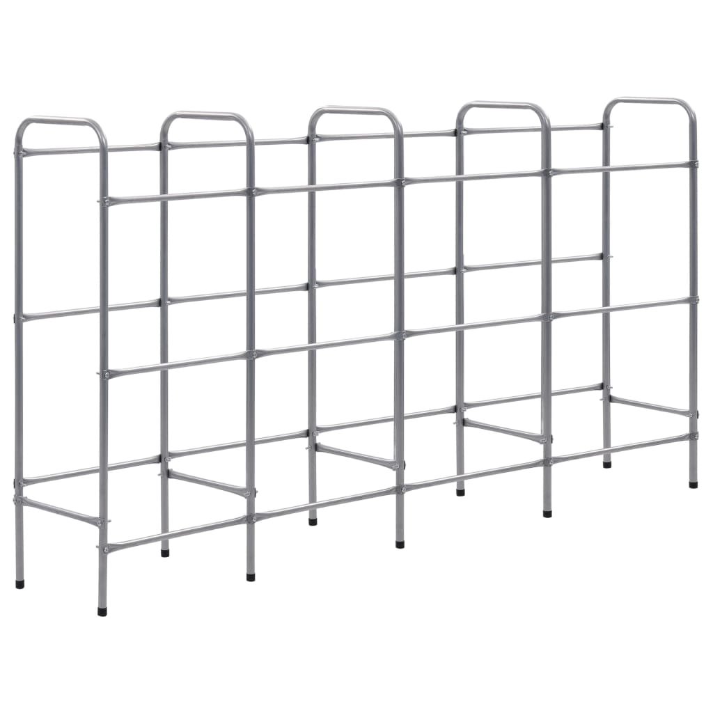 Úložný stojan Vidaxl pro 12 beden 190x33x116 cm Silver Colored