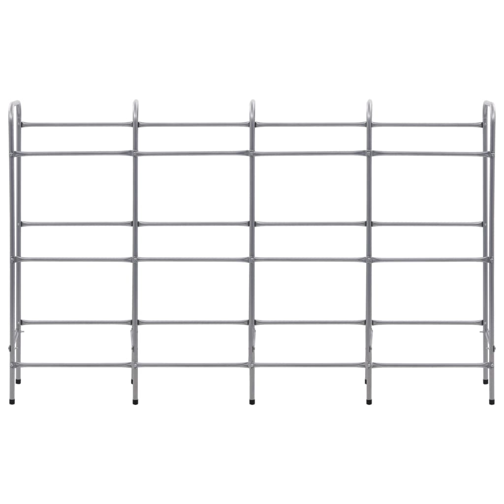 Úložný stojan Vidaxl pro 12 beden 190x33x116 cm Silver Colored