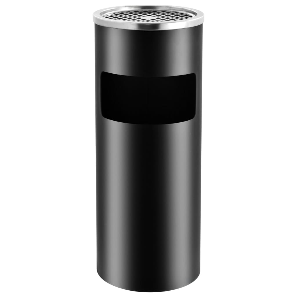 Vidaxl Ashtray Trash Hotel 30 l Stål sort