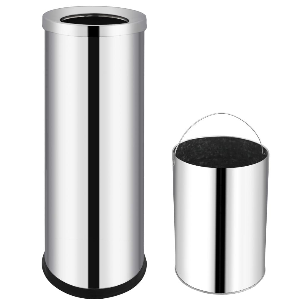Vidaxl Waste Bin Hotel 32 L Rustfrit stål