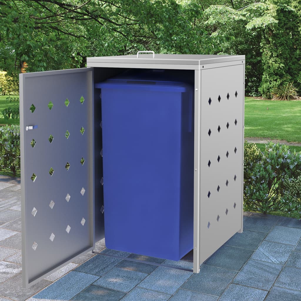 Vidaxl container storage single 240 l stainless steel