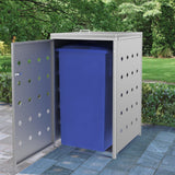 Vidaxl container storage single 240 l stainless steel