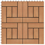 VIDAXL 22 ST Terrassenfliesen 30 x 30 cm 2 m² HKC Teakfarbe