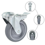 Vidaxl 8 st swivel wheels with bolt holes 100 mm