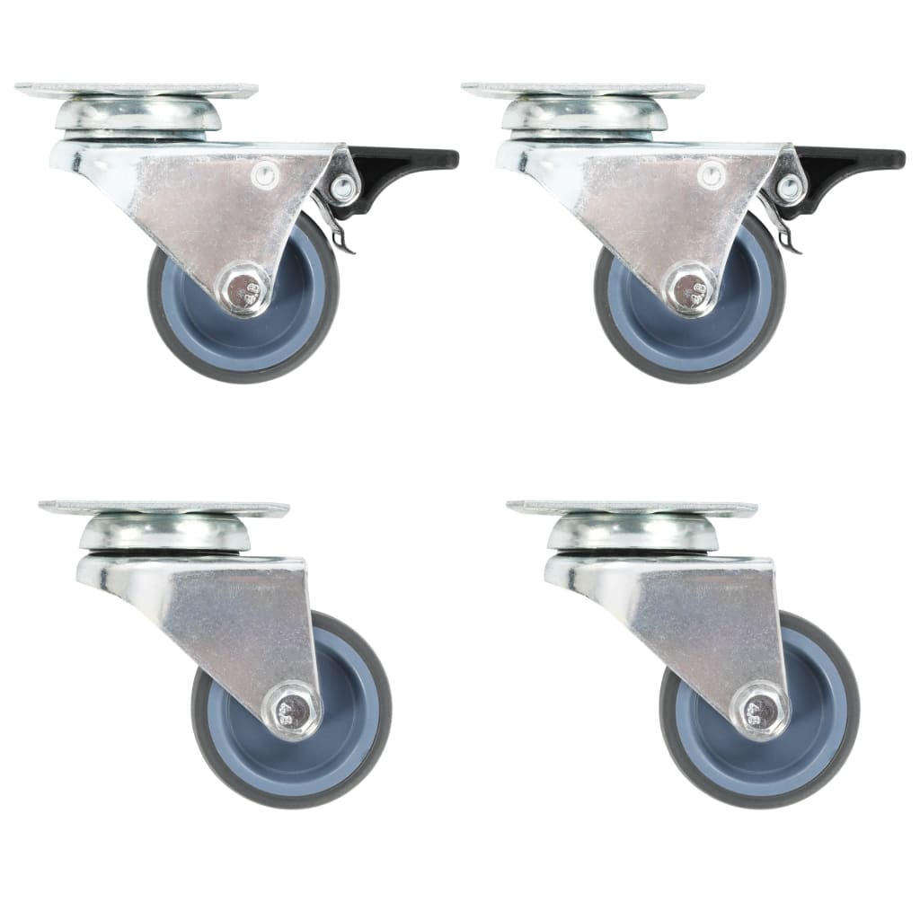 Vidaxl 24 St Swivel Wheels dvojno 50 mm