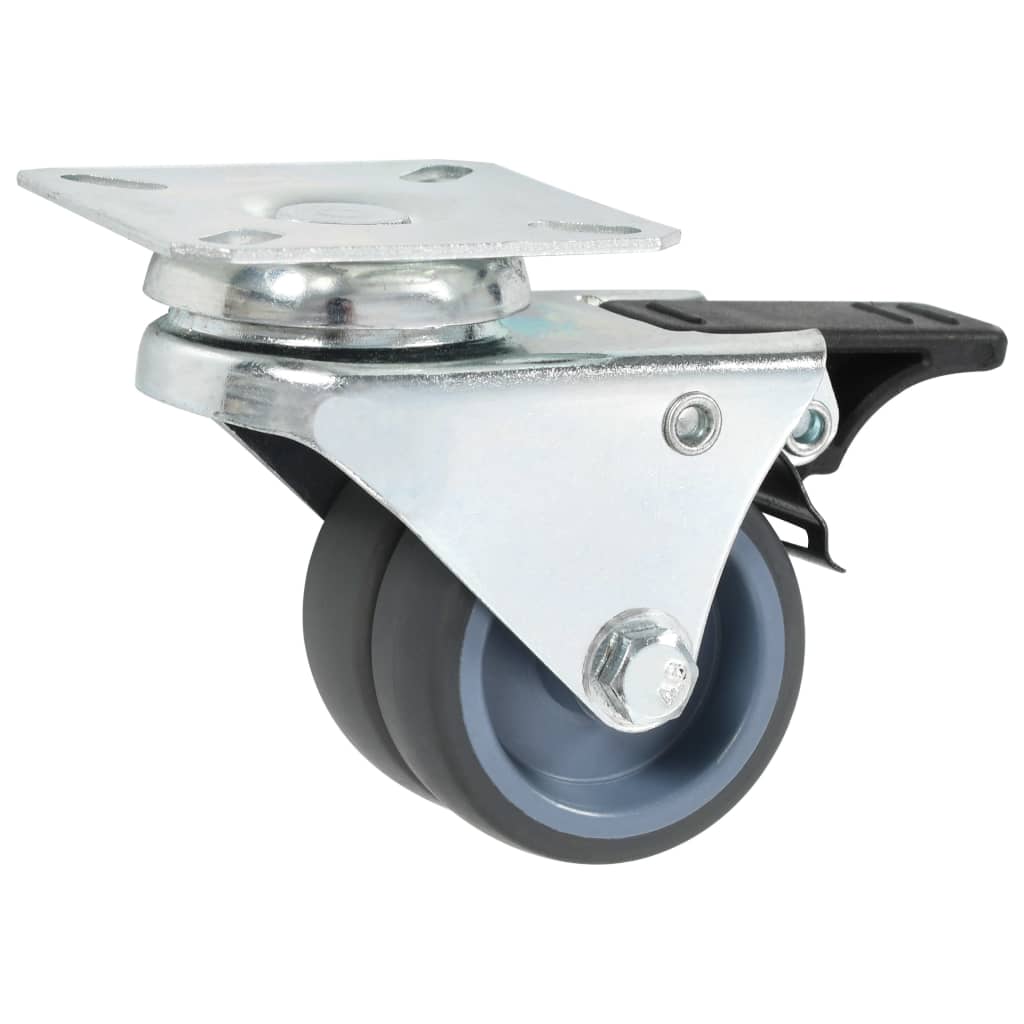 Vidaxl 8 St Swivel Wheels dvojno 50 mm