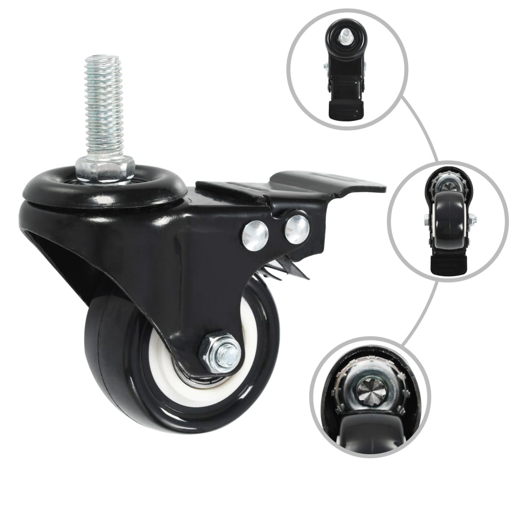 Vidaxl ruote girate 24 m con freni 50 mm