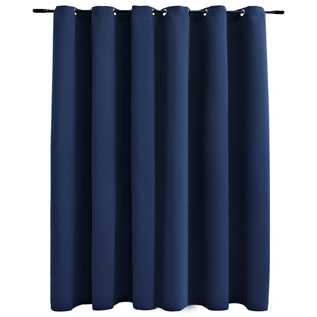 Vidaxl -Vorhang verdammt mit Metallringen 290x245 cm blau