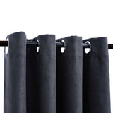 Vidaxl curtains blackout with rings 2 st 140x175 cm anthracite