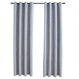 Kurtyna vidaxl potępiająca metalowe pierścienie 2 ST 140x225 cm szary