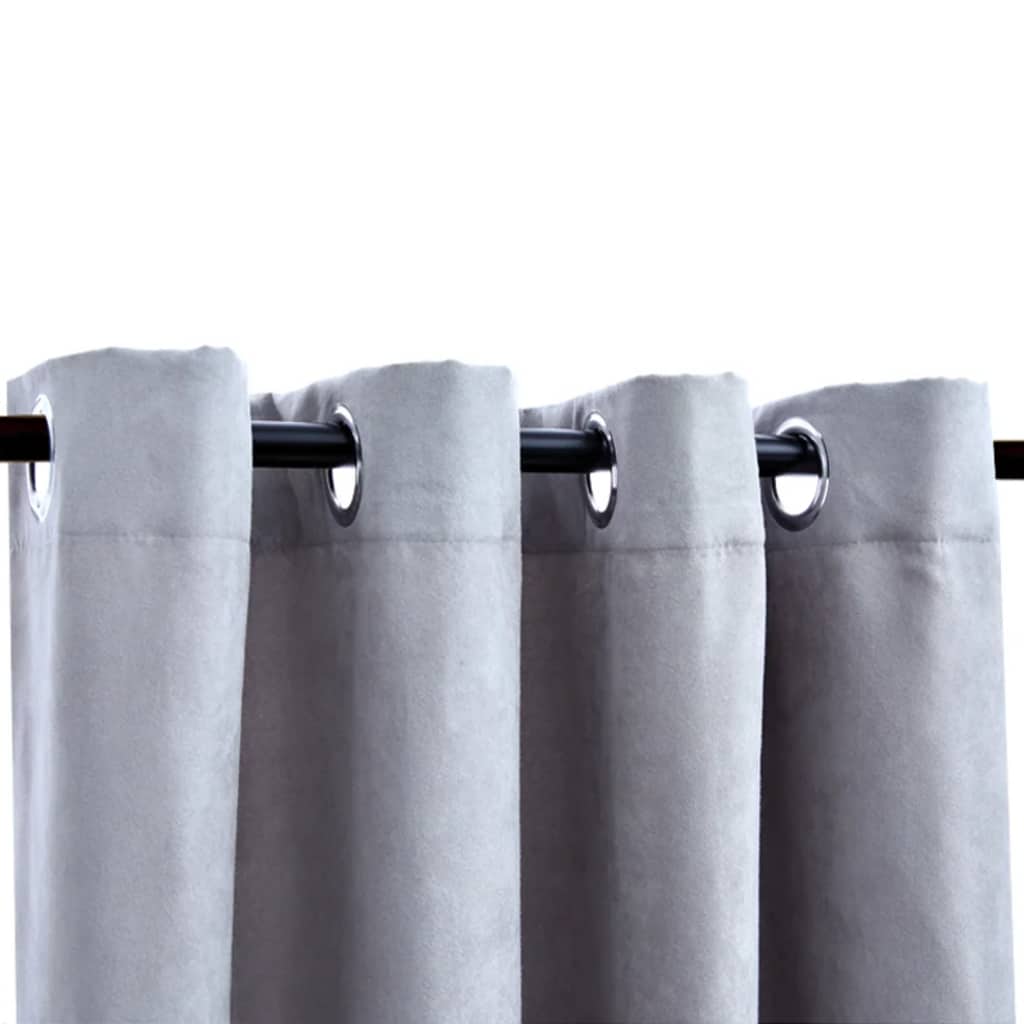 Kurtyna vidaxl potępiająca metalowe pierścienie 2 ST 140x225 cm szary