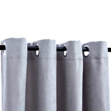 Kurtyna vidaxl potępiająca metalowe pierścienie 2 ST 140x225 cm szary