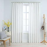 Cortinas Vidaxl oscureciéndose con ganchos 2 ST 140x225 cm de blanco roto