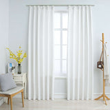 VidaXL Curtains blackout with hooks 2 pcs 140x245 cm broken white