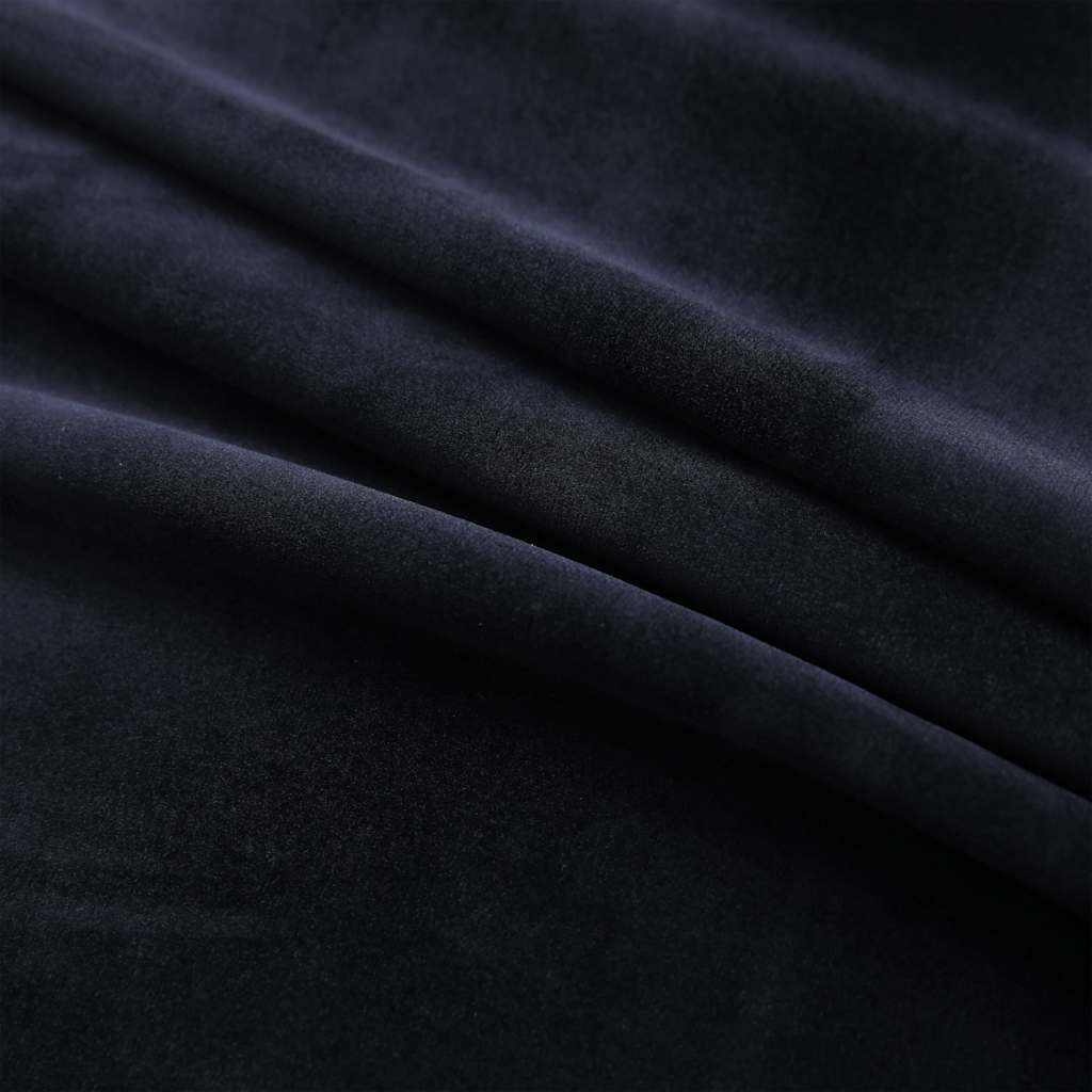 Vidaxl Curtain Blackout con anelli 290x245 cm di velluto nero