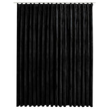 Vidaxl Curtain blackout with hooks 290x245 cm velvet black