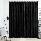 Vidaxl Curtain blackout with hooks 290x245 cm velvet black