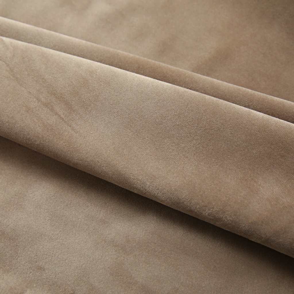Vidaxl curtains blackout 2 sts with hooks 140x175 cm velvet beige