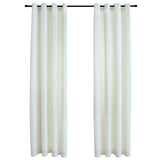 VIDAXL -Vorhang verdammt mit Ringen 2 ST 140x245 cm Samtcreme