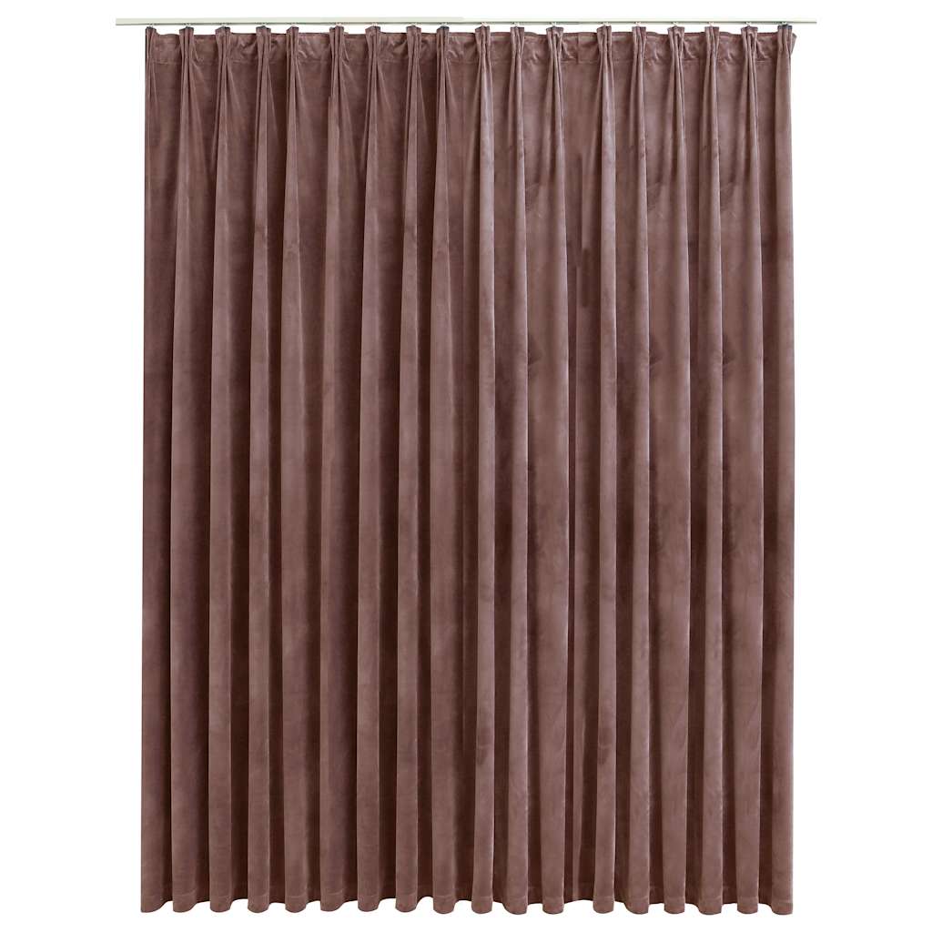 VidaXL Curtain Damning with hooks 290x245 cm velvet antique pink