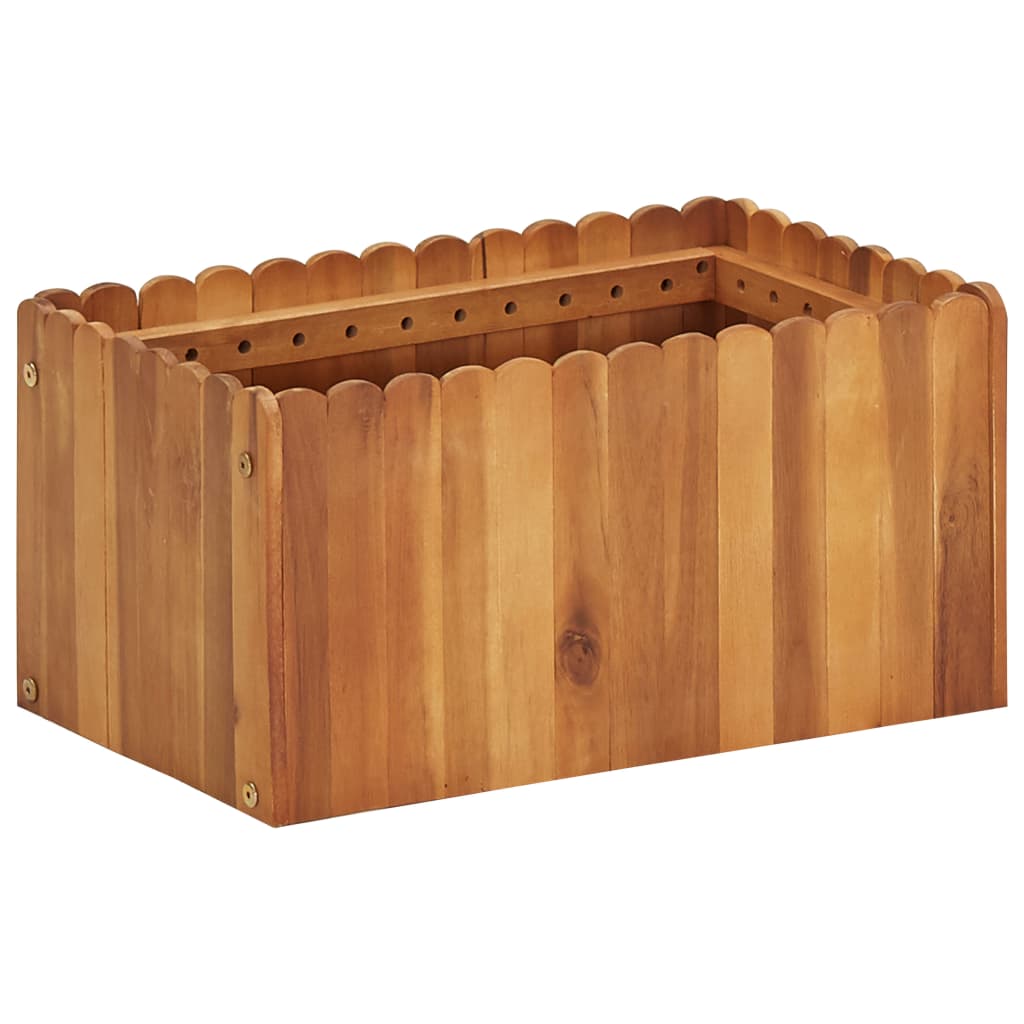 Vidaxl načrtovanje škatle je dvignil 50x30x25 cm trden acaciahout