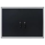 Comh-aireachta uirlisí balla-suite Vidaxx i miotail liath agus dubh