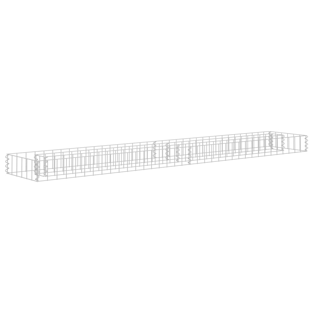 VidaXL Gabion Planter raised 180x30x10 cm galvanized steel