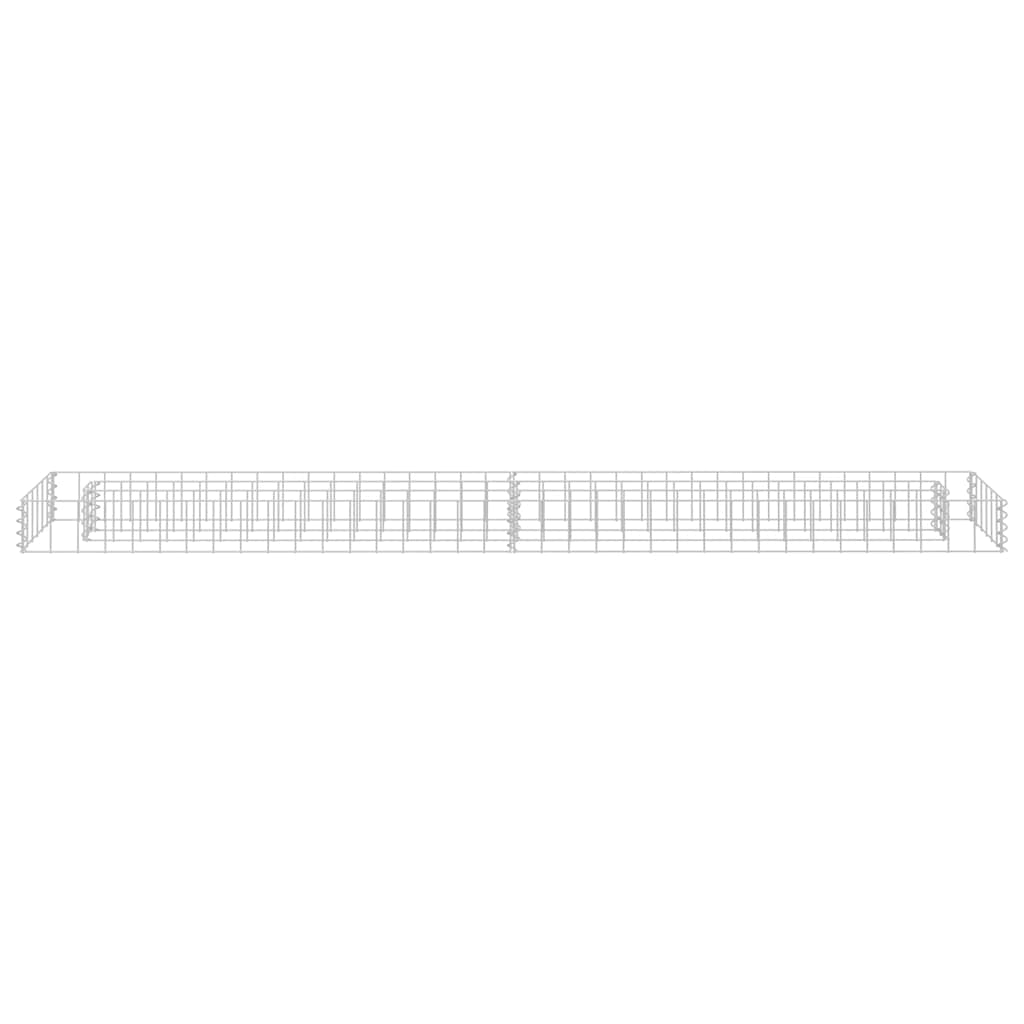 VidaXL Gabion Planter raised 180x30x10 cm galvanized steel