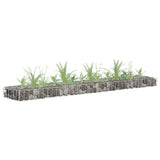 VidaXL Gabion Planter raised 180x30x10 cm galvanized steel