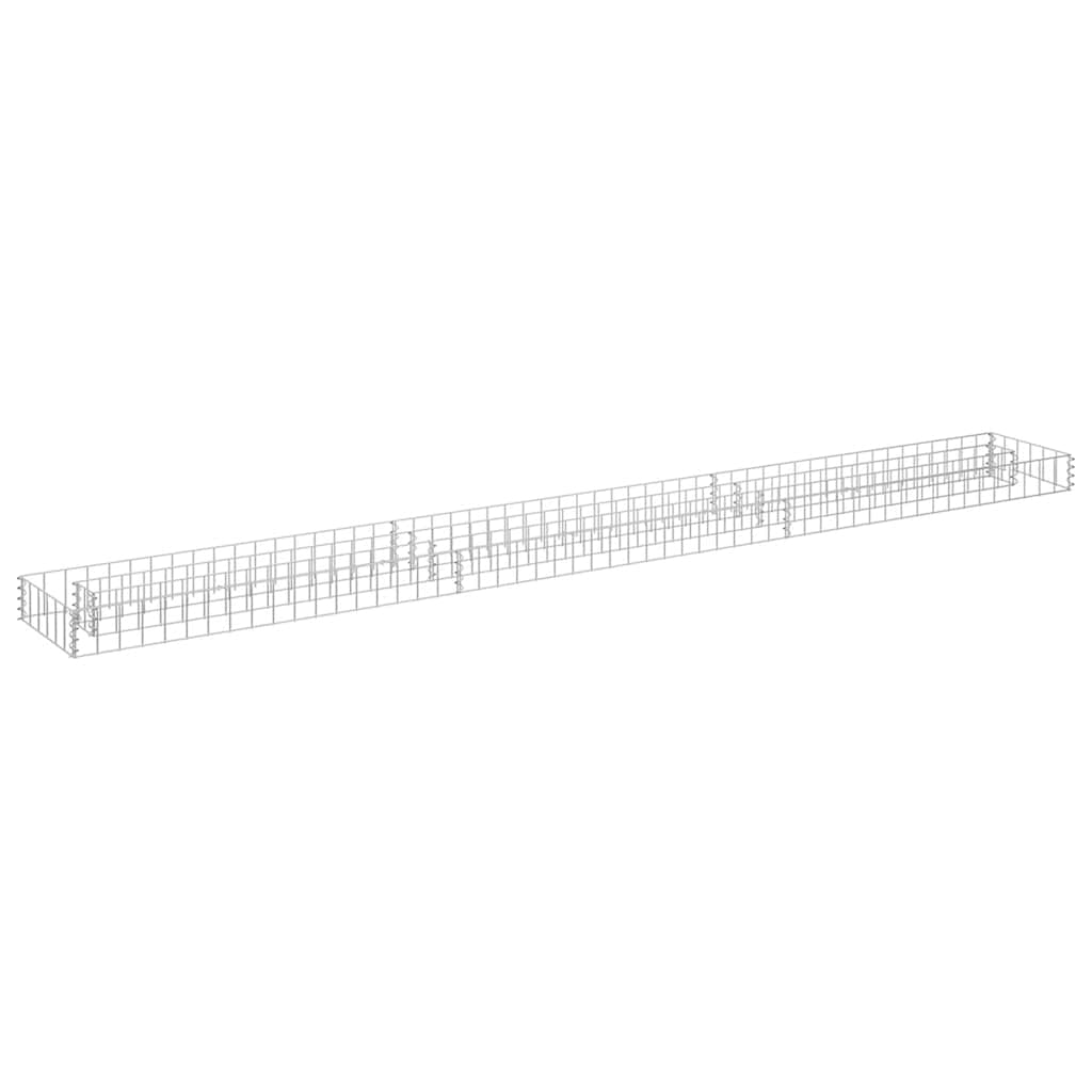 Vidaxl gabion plantenbak verhoogd 270x30x10 cm gegalvaniseerd staal