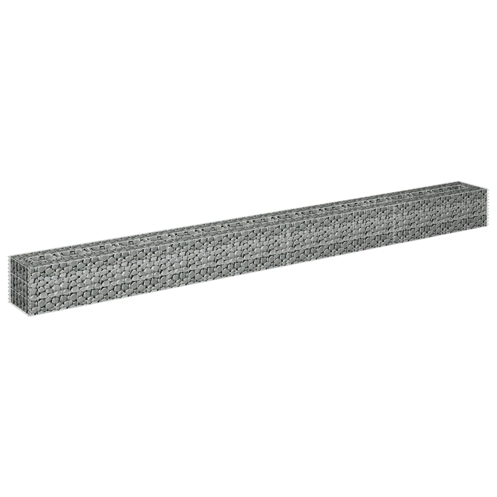 Vidaxl raised gabion planter 360x30x30 cm galvanized steel