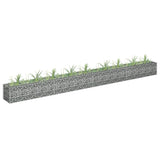 Vidaxl raised gabion planter 360x30x30 cm galvanized steel