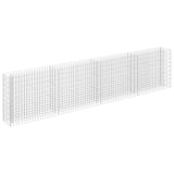 VidaXL Raised Gabion Planter 360x30x90 cm Galvanized Steel