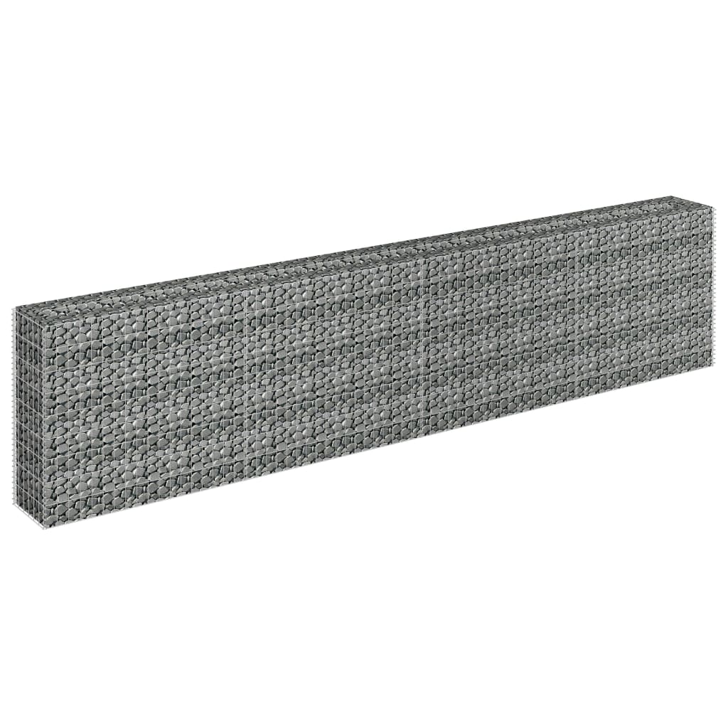 VidaXL Raised Gabion Planter 360x30x90 cm Galvanized Steel