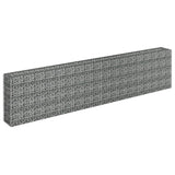 VidaXL Raised Gabion Planter 360x30x90 cm Galvanized Steel