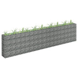 VidaXL Raised Gabion Planter 360x30x90 cm Galvanized Steel