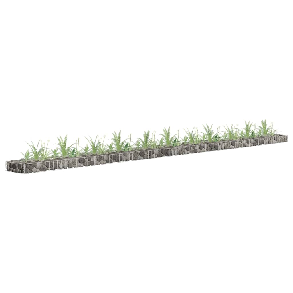 Vidaxl raised gabion planter 450x30x10 cm galvanized steel